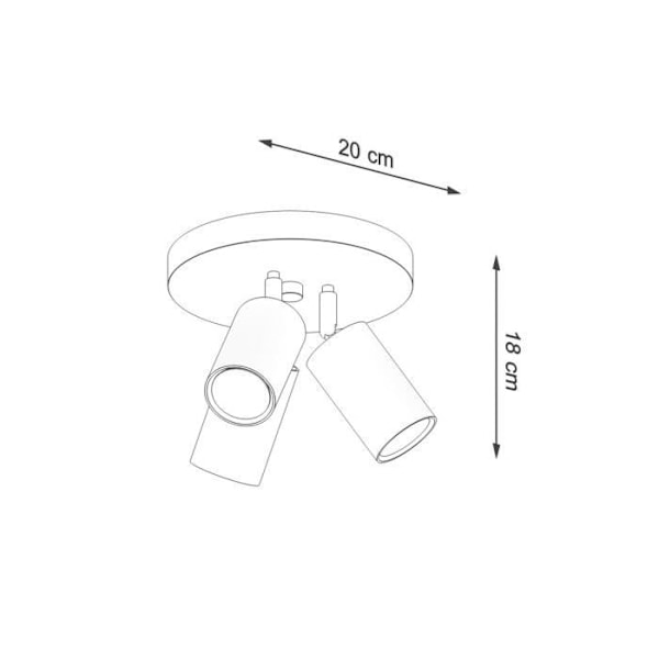Sollux Lighting Ring Takspotlight kluster, svart, 3x GU10
