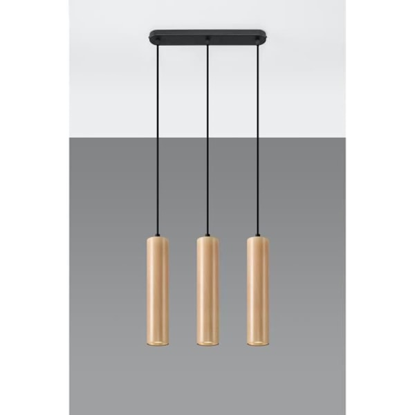 LINO 3 GU10 LED Pendellampa Modern Loft BOHO Design Korridor - TRÄ