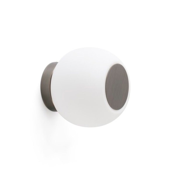 LED vägg- eller taklampa - FARO - Moy Led - Ø 13cm - Metall och Opalinglas - IP44 BRONSGULD