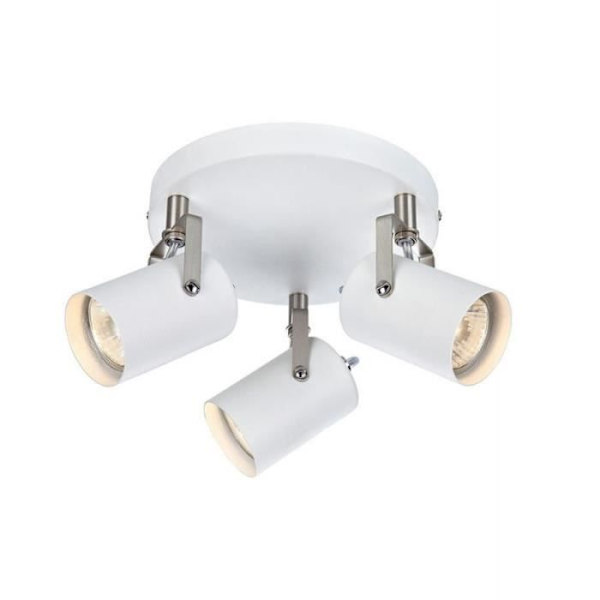 Plafonnier - m a r k s l o j d - 7330024559332 - 3 lys - GU10 - Hvid metal