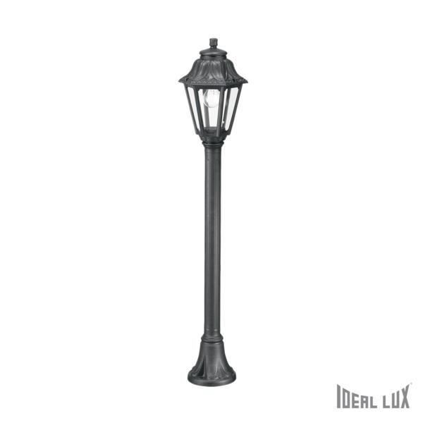 Klassisk udvendig pullert Ideal lux Anna Black resin 101514