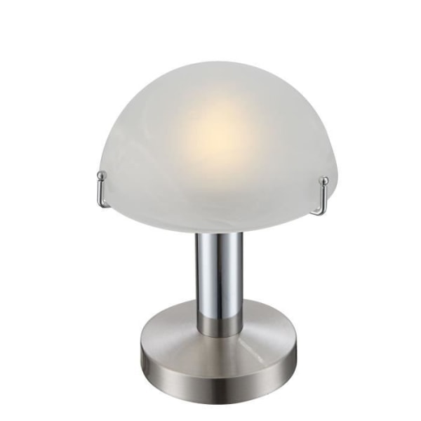 GLOBO LED Bordlampe OTTI Kromglas 21934 Silver och vitt