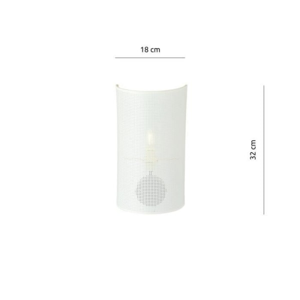 Emibig ASTON Svart Aston vägglampa med lampskärm med vit och guld tyg lampskärm, 1x E14