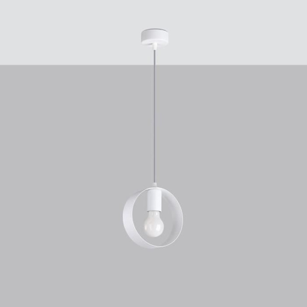 Pendellampa - SOLLUX - Titran - Vit - Stål - E27 - 60W - IP20