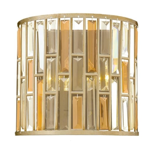Vägglampa - ELSTEAD LIGHTING - Gemma - 2 E14 glödlampor - Silver blad finish - Inomhus