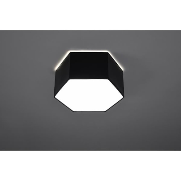 Inbyggd taklampa - SOLLUX - Sunde - Svart - 13,5 cm - E27 - Nutida design