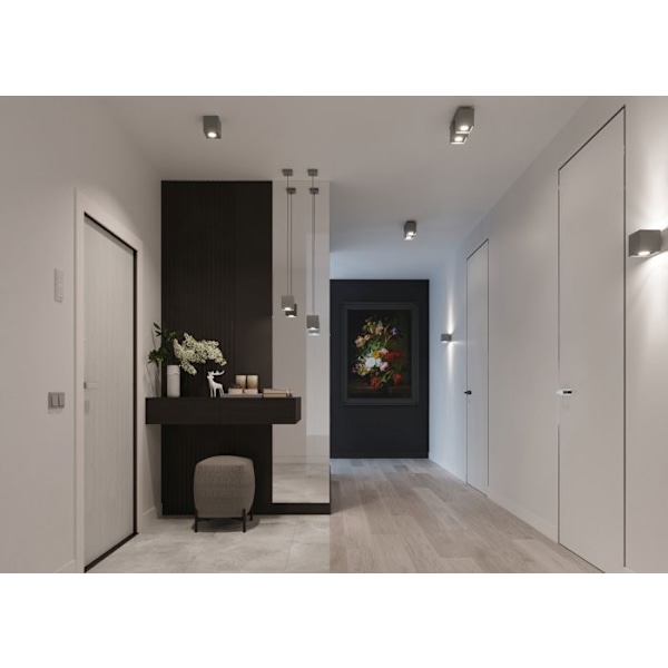 QUAD 2 Spot Taklampa Modern Loft Design för sovrum Vardagsrum Trappor Korridor - Grå