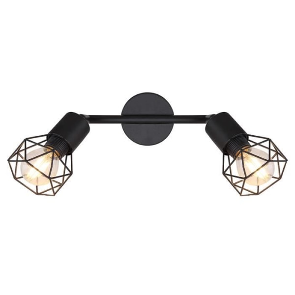 Taklampa, burdesign, justerbara spots, svart, L 22 cm, XARA I