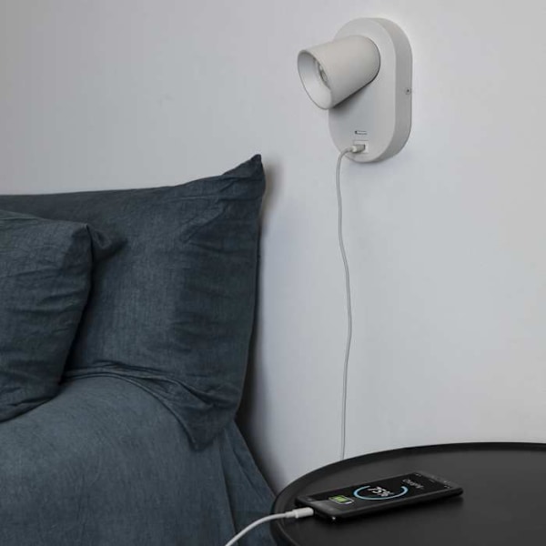 Faro Corb design vägglampa White Steel 40135 Vit
