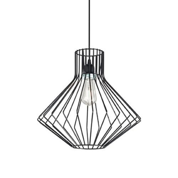 Sort pendel - IDEAL LUX - AMPOLLA4 SP1 - Kobbermetal - Højdejusterbar Matte svart