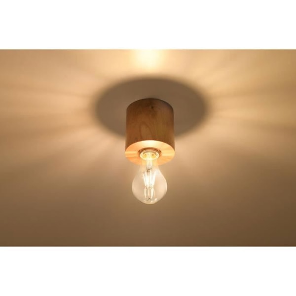 Plafondslampa SALGADO Trä Modern Inomhus Lampa för Sovrum Vardagsrum E27