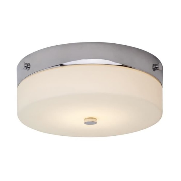 Tamar loftslampe, 23,5 cm, poleret krom, opalglas, LED, IP44