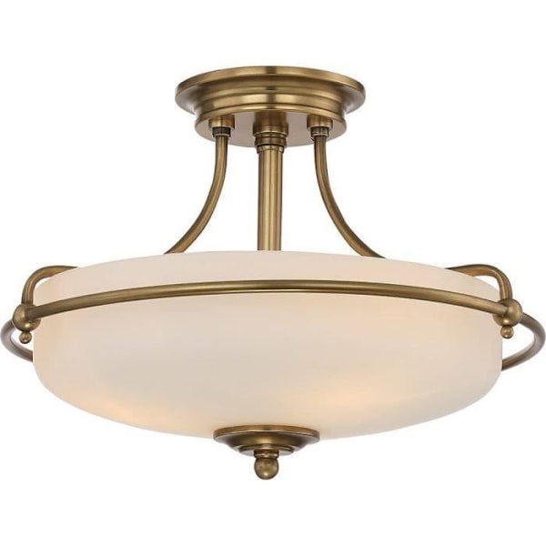 Halvtakslampa - ELSTEAD LIGHTING - Griffin - 3 glödlampor - Åldrad mässing - Vintage