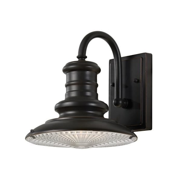 Elstead Redding Station - 1 ljus utomhus liten kupolvägglykta restaurering brons IP44, E27