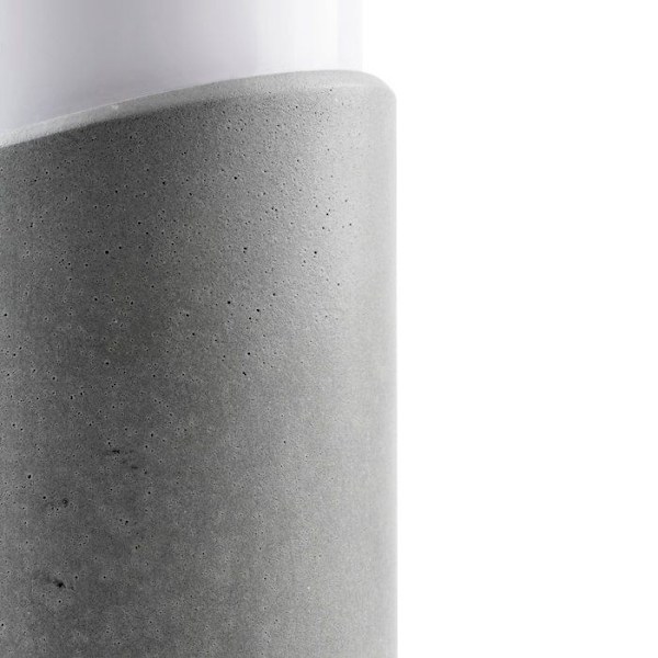 Lampe balise/borne - Faro Barcelona - BLOCK - Grå - 1 pære - Moderne design Grå