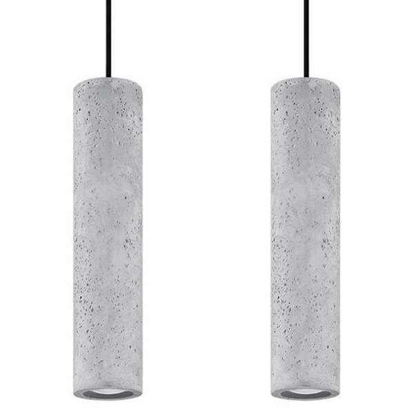 LUVO 2 E27 LED Pendellampa Modern Loft BOHO Design Corridor - Grå