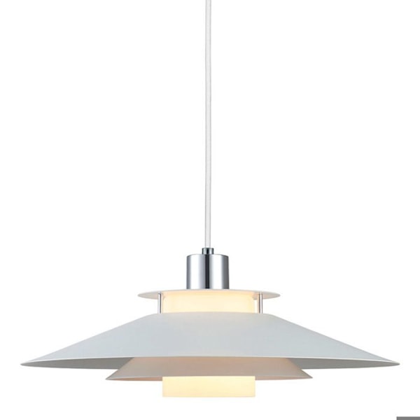 Suspenderet lampe - Halo Design - Rivoli - Grå - Metal - 40 cm i diameter vit/krom