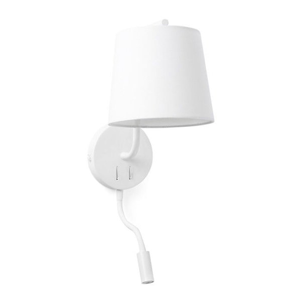 Vägglampa läslampa - Faro - Berni - Vit - 15W - E27 - Dagens design BLANCO