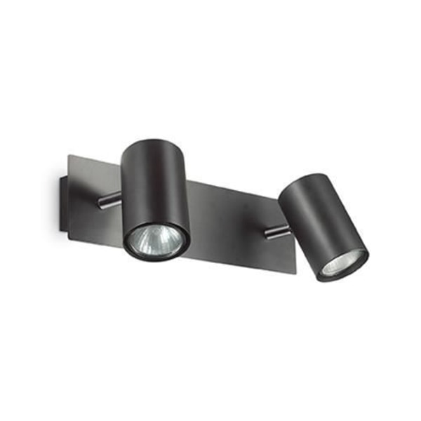 Spotlight - IDEAL LUX - AP2 NERO - Sort - Metal - 36,5 x 11,5 x 13 cm - 50W GU10 Svart