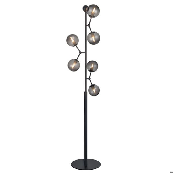 Lampestand Halo Design Atom rök/svart