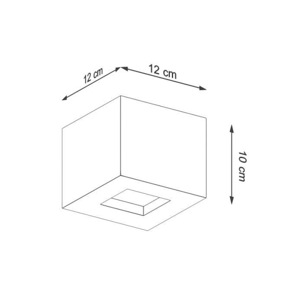 Væglampe - SOLLUX - Leo - Betongrå - 12 cm - 1 G9 pære - Moderne design