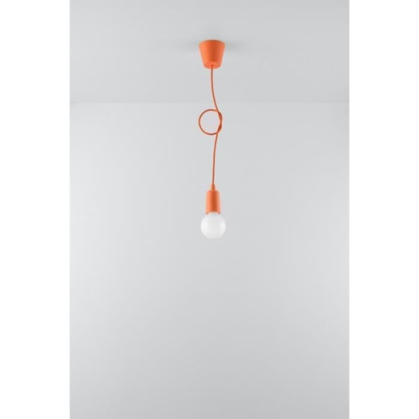 Moderne LED pendel Loft BOHO Design Corridor - SOLLUX - DIEGO 1 - Orange - E27 - 60W