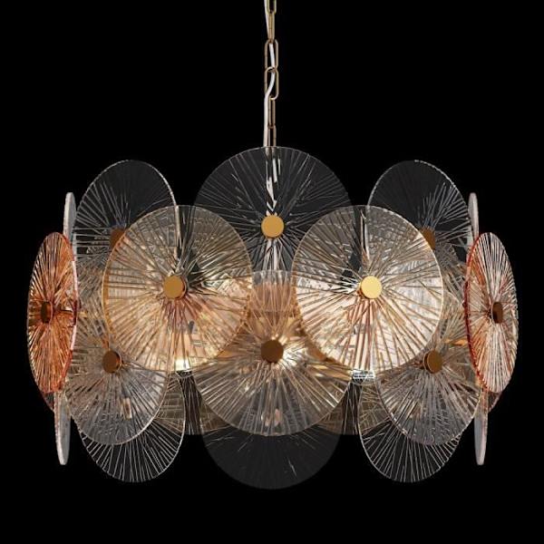 Krona - Maytoni - Aster - Transparent glas - Guldmetall - Höjd 37,2 cm Guld