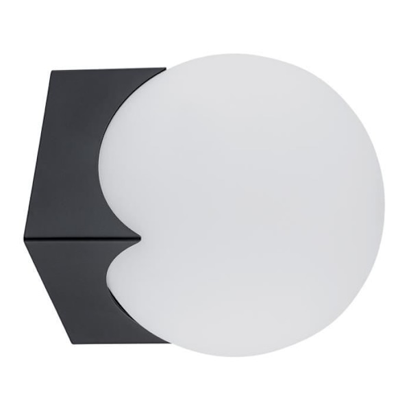 Væglampe - Argon - AUSTIN - Mat Opal - Mat Sort - E14 - Moderne Design