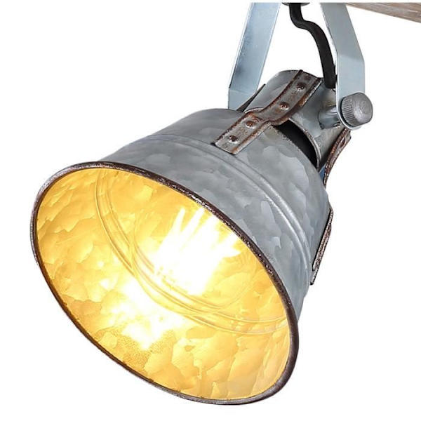 Taklampa, förzinkad, vridbar spot, L 82 cm, GÜNTHER I