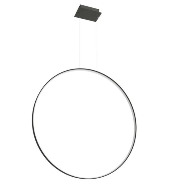 Sollux Lighting Rio Integreret LED Circle Pendel Loftslampe, Sort, 4000K, 7820lm