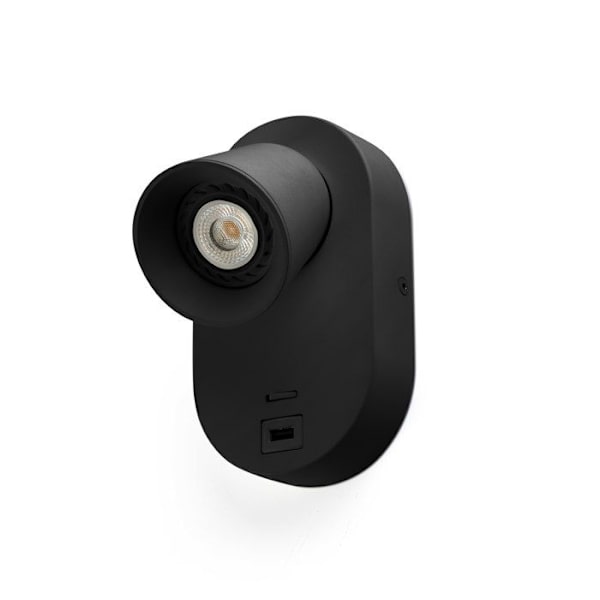 Faro Corb design vägglampa Black Steel 40136 ORO