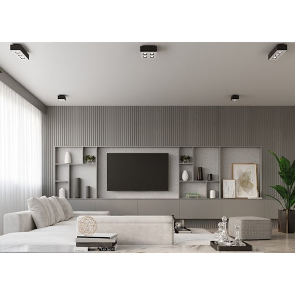 MONO 3 LED loftslampe - Sollux Lighting - Sort - Industriel - Loft - Multilights