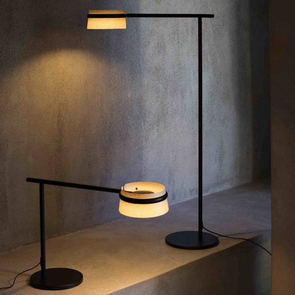 Golvlampa - FARO - LOOP - Integrerad LED - Svart - 2700K - Modern design Svart