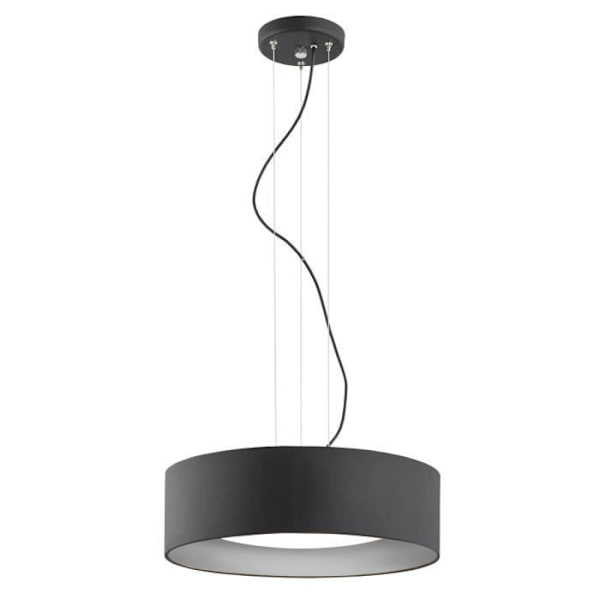 Argon MOHITO 3-lys cylindrisk nedhængt loftslampe - sort struktur udvendig, sølv indvendig