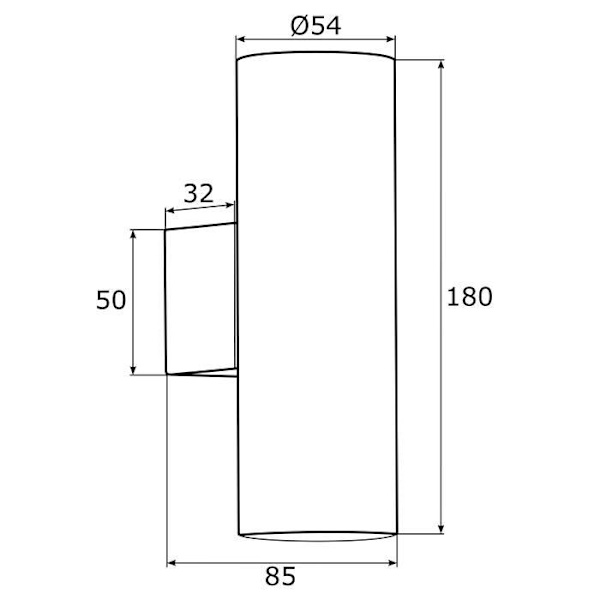 Argon MITOS Vägglampa Up & Down Vit Struktur