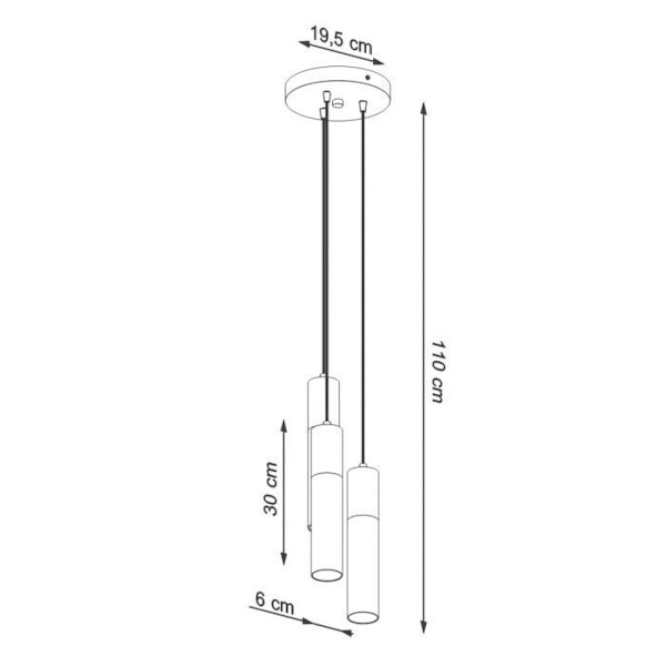 Sollux Lighting Borgio Cluster taklampa, grå, vit, 3x GU10