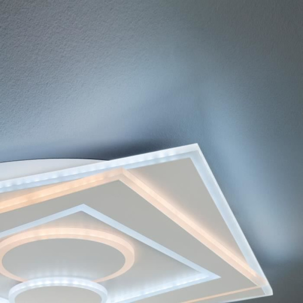 RATIO LED loftslampe i satin hvid akryl