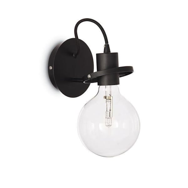 Væglampe RADIO Sort 1x60W - IDEAL LUX - 119502