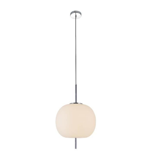 Apple hänglampa - Homemania - för inomhusbruk - 12,5 x 15,5 cm - Krom, Vit