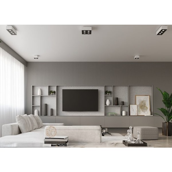 Loftslampe MONO 2 GU10 LED Spot Moderne Loft Design til soveværelse Stue Trapper Korridor - Hvid