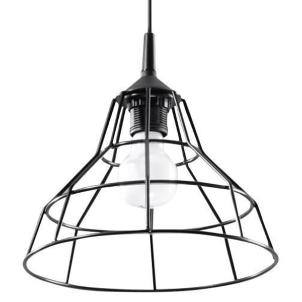 ANATA E27 LED Pendel Modern Loft BOHO Design Corridor - Sort - SOLLUX - 1 pære - 60W - Stål