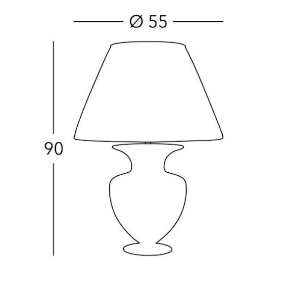 Bordlampe - KOLARZ - ANFORA - 24 karat guld - stof - moderne design 24 karat guld
