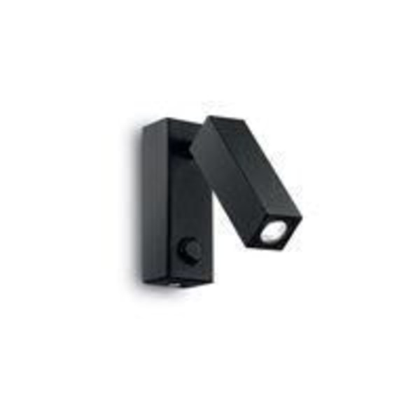 Væglampe PAGE Firkantet Sort 1x3W - IDEAL LUX - 142241