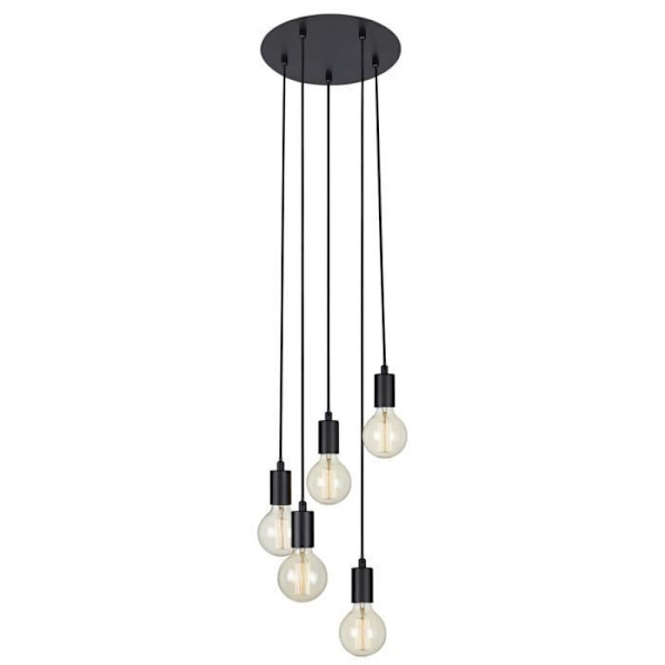 SKY pendel (5x60W) i sort metal