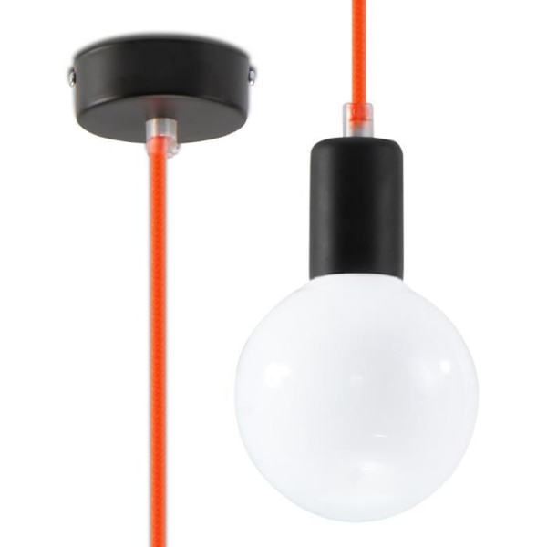 Upphängning EDISON E27 LED Modern Loft BOHO Design Korridor - Orange - SOLLUX - 1 Glödlampa - 60 Watt - A++ - E