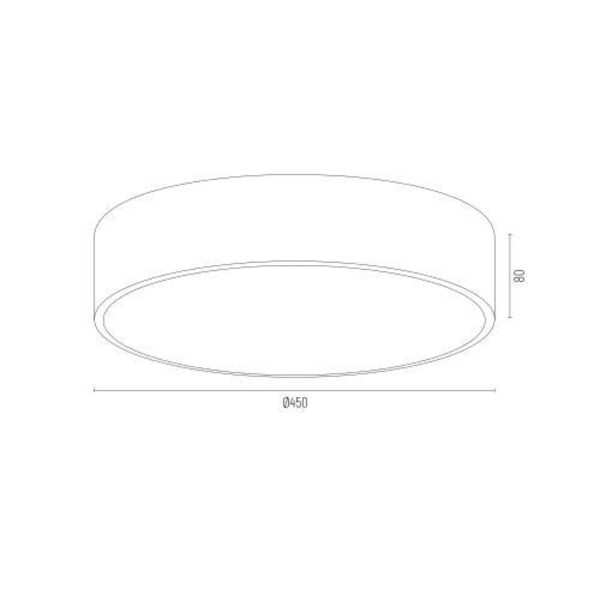 Argon DARLING LED loftslampe - Sort struktur - 45cm - 5380lm - 3000K