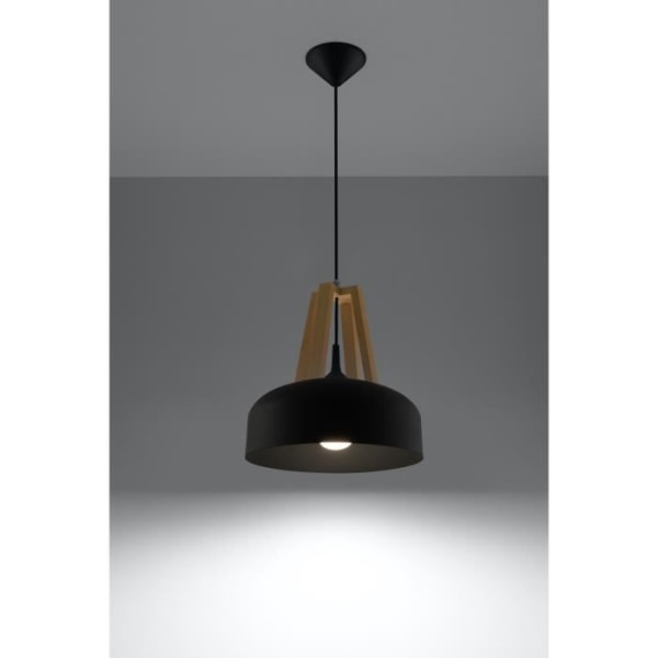 CASCO E27 LED Pendel Modern Loft BOHO Klassisk Design Korridor - Sort/Træ