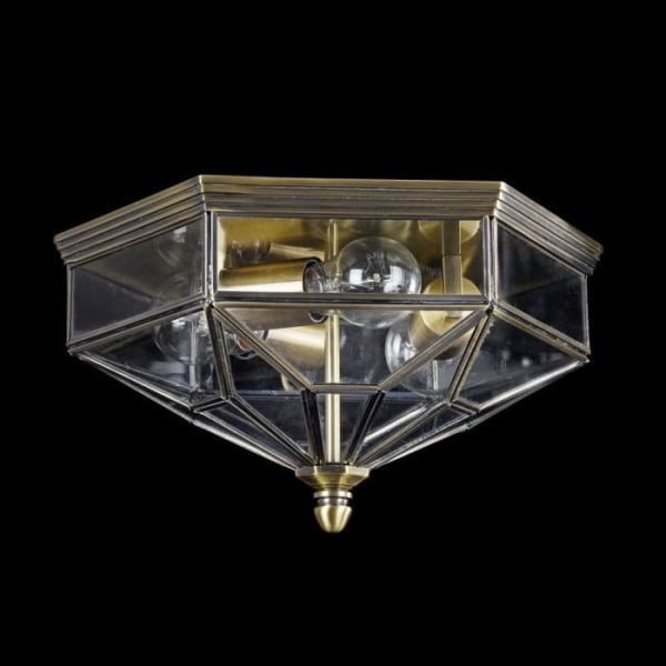 Zeil Bronze indbygningsloftslampe, 3 lys IP43, E27