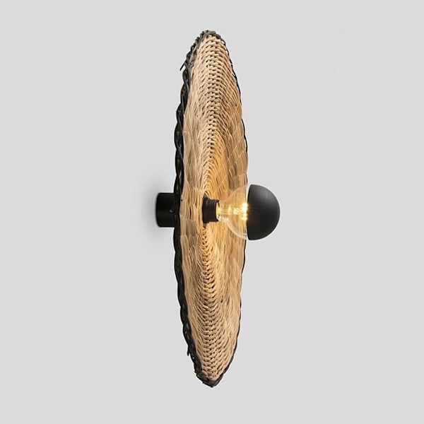COSTAS ø600 Rattan væg/loft lys H170 62173-69 Faro Barcelona NEGRO