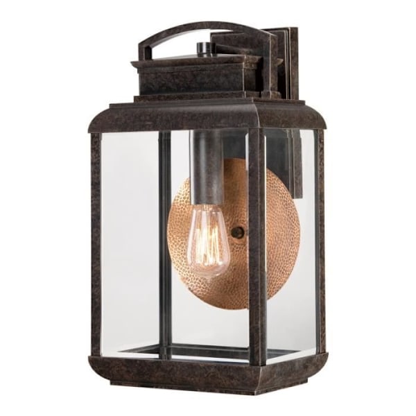 Væglampe - BYRON - Byron - Bronze og glas - Moderne - 1 pære nødvendig